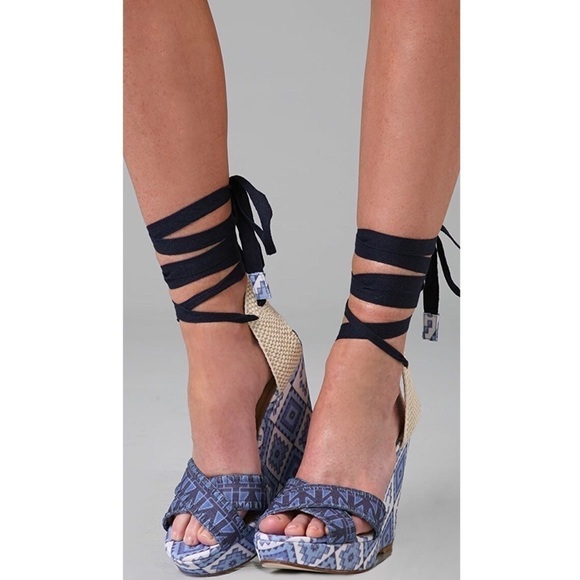 Theodora & Callum Biarritz Velvet Lace-Up Sandal - Picture 12 of 13